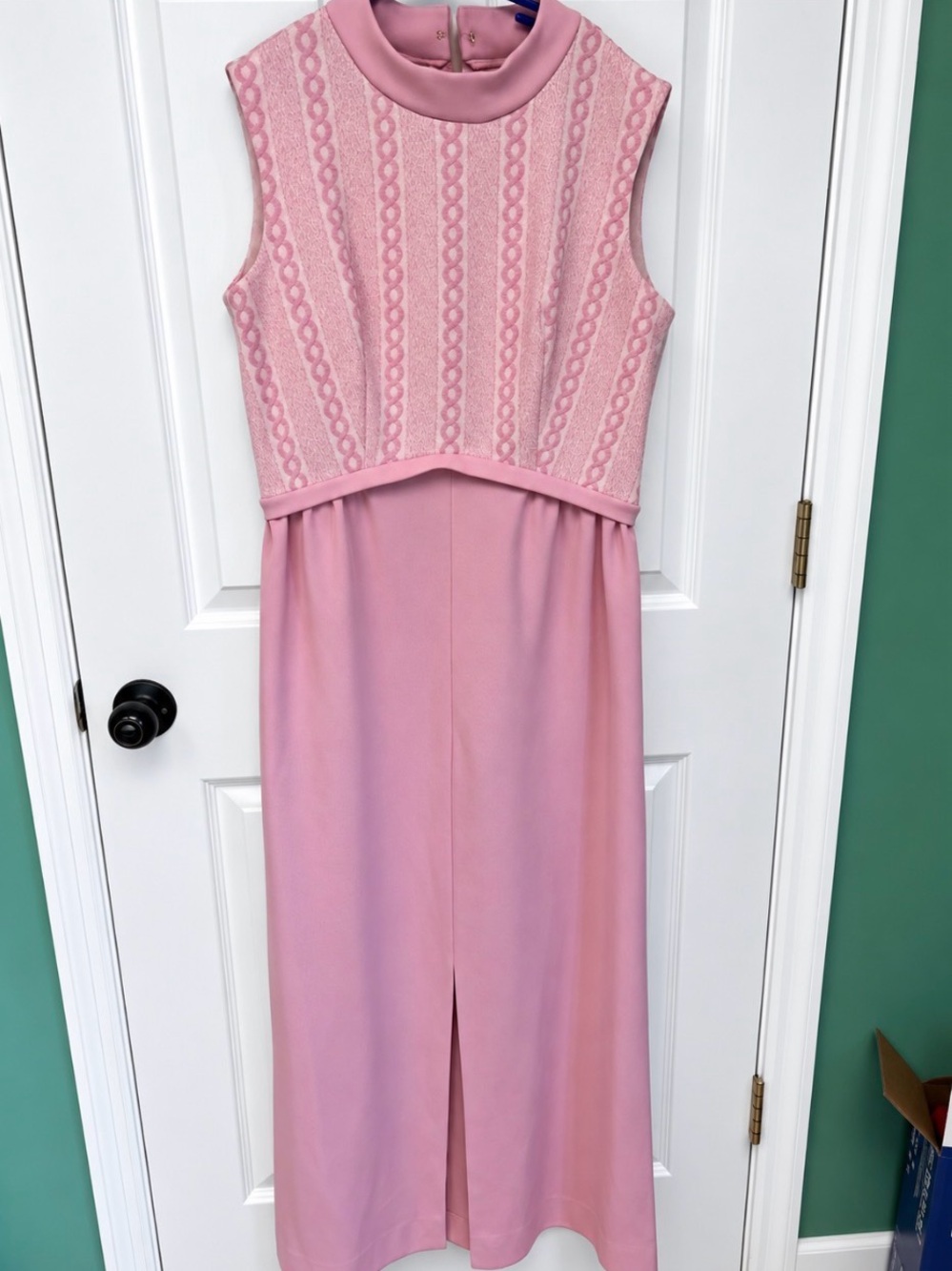 Vintage Andrea Gayle 1970’s midi dress orchid pink